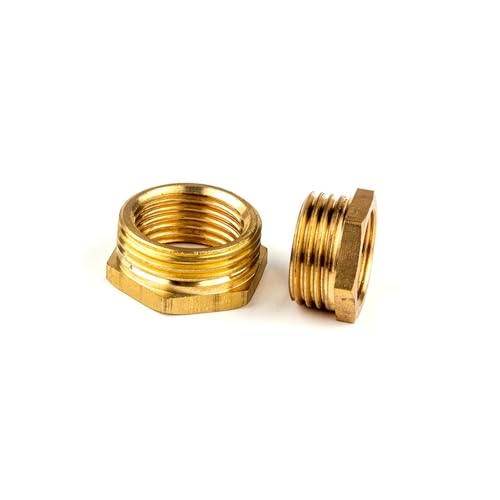 Conector hexagonal de latón BSP macho a hembra para mangueras y tuberías 3