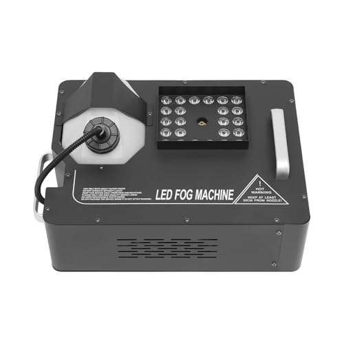 Máquina de humo con luces LED RGB 1500W y control remoto inalámbrico miniatura 5