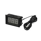 Termometro digitale a LED, 12 V DC, sonda misuratore di temperatura (verde)