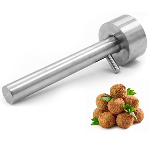 Máquina para hacer albóndigas y falafel de acero inoxidable, herramienta de cuchara y caída sin esfuerzo, fácil de limpiar para cocinas profesionales y domésticas