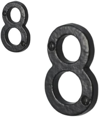 Antique Black Door Numbers Screw On 3 Inch Cast Iron Number 2 Door Number Elegant and Bold Door Numerals Suitable for All Door Types Including Wooden uPVC and Composite.