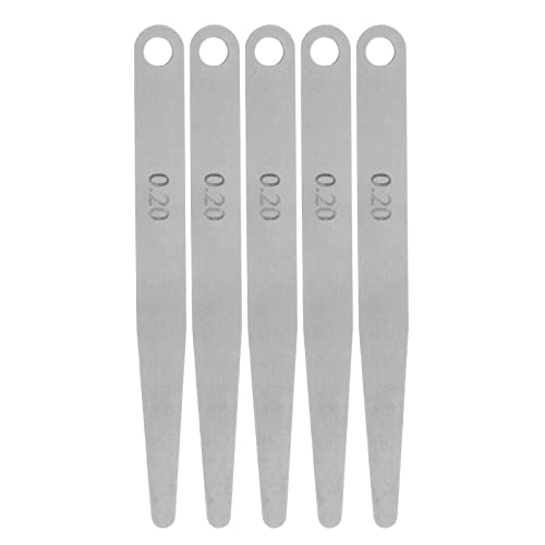 Image of sourcing map 5pcs Feeler Gauge 0.2mm Thickness Gauge 65MN Steel Metric Gap Measuring Tool, Single Blade