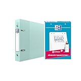 Diamètre des anneaux : 25mm OXFORD 1 Bloc de 30 Fiches Bristol A5 148X210 petits carreaux, avec 1 Classeur A5 bleu