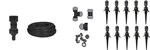 HOZELOCK - Universal Irrigation Kit : Ideal for Watering Borders, Flowerbeds and Vegetable Gardens, Easydrip Universal Drippers/sprinklers, Supplied with 15m of Ø 13mm Hose [7023 0000]