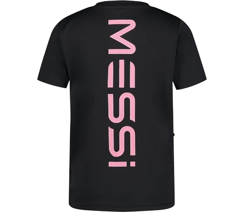 Image of Messi Boys' Lifestyle Short Sleeve Top, Loose-Fit Shirt with Logo, Comfortable, All-Day Wear