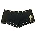 Goth Studded Mini Shorts Women Teen Girls Emo 2000s Clothes Y2k Whimsy Grunge Bottoms Streetwear (Black01,Medium)