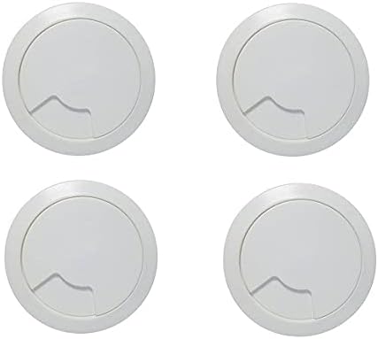A & Y Traders Fiber Ivory Cable Manager, Set of 4 (White)