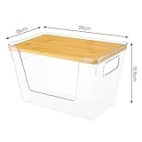 SUNNYNEST 2 Set Stackable Fridge Organisers Pantry Organizers with Lid Multi-Purpose Clear Stackable Kitchen Organizers for Fruit,Onion,Potato,Produce,Vegetables Kitchen Storage - Image 2