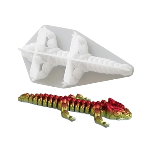 Molde de resina de dragón, molde de resina animal 3D, moldes de resina epoxi, molde de figura de juguete de resina, figuras de molde de resina de dragón de silicona multifuncional y moldes de resina