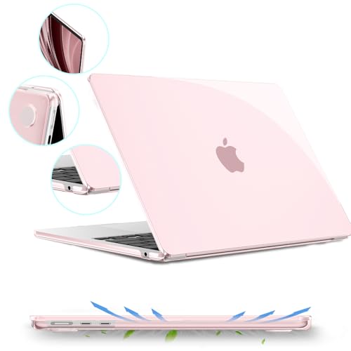 B BELK Compatible with MacBook Air 13 inch Case M5 2026 2025 2024-2022 M4 M3 M2 A3449 A3240 A3113 A2681, Plastic Hard Shell+Keyboard Cover+Screen Protector for MacBook Air 13.6 inch Case, Rose Pink by B BELK - Image 6