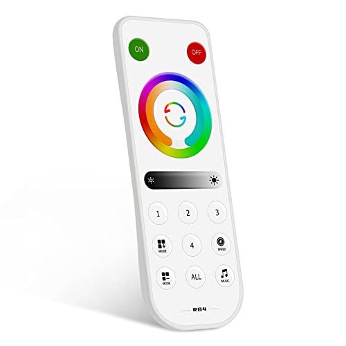 Image of BTF-LIGHTING RB4 2.4G Wireless Touch RF Remote for PWM or SPI RGBCCT LED | 4 Zone Control, Match with SP530E SP630E SP633E SP634E SP638E SP639E SP63BE, Support COB SMD Chasing LED Strip For Smart Home