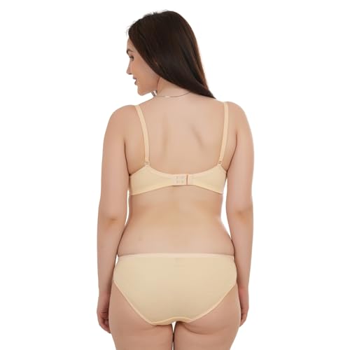 Image of UNITRUST Premium Lingerie Set with Full Coverage Non-Padded Bra and Hipster