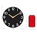 cicininc Wall Clock, Black Silent Non-Ticking, Decorative Battery Operated Wall Clocks for Bedroom, Kitchen, Home, Office, School, Hotel (8 Inch)