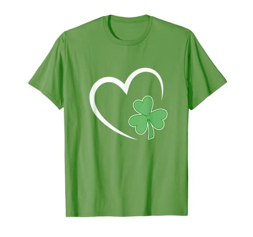 Niños niñas corazón día de San Patricio trébol irlandés bebé Camiseta