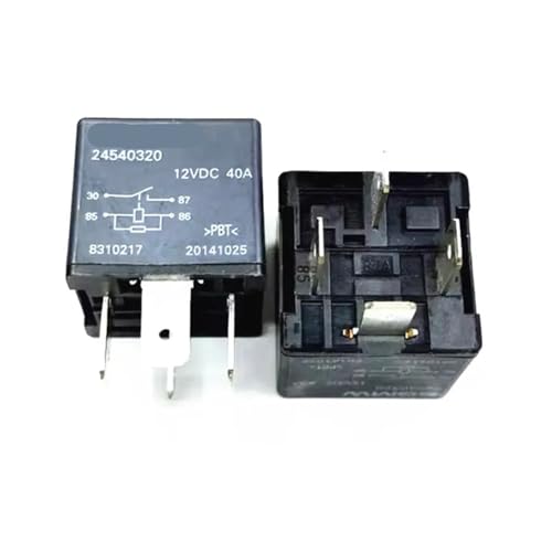 Relais 24540320 12 V CC 40 A à 4 broches pour circuits automobiles et électriques en lot de 5