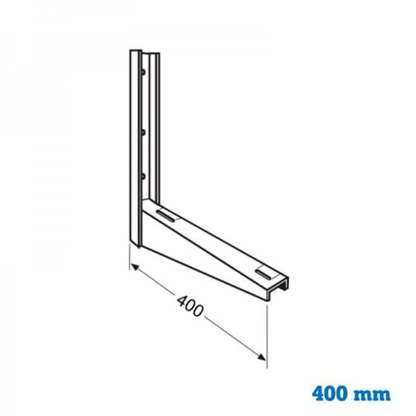 Juego soporte inox 400 mm