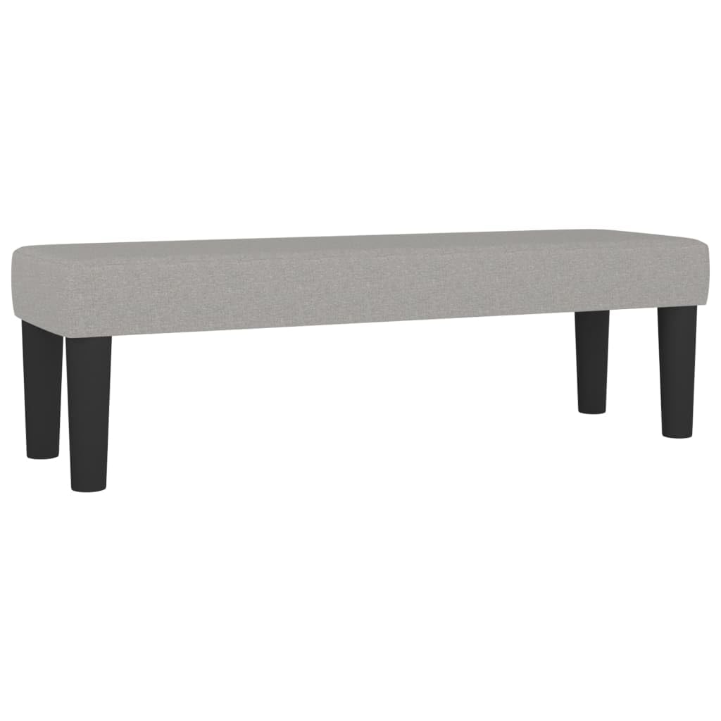 vidaXL Banco Asiento Sala Salón Estar Pasillo Entrada Adorno Decoració Habitación Mueble Dormitorio Terraza Balcón Tela Gris Claro 100x30x30 cm
