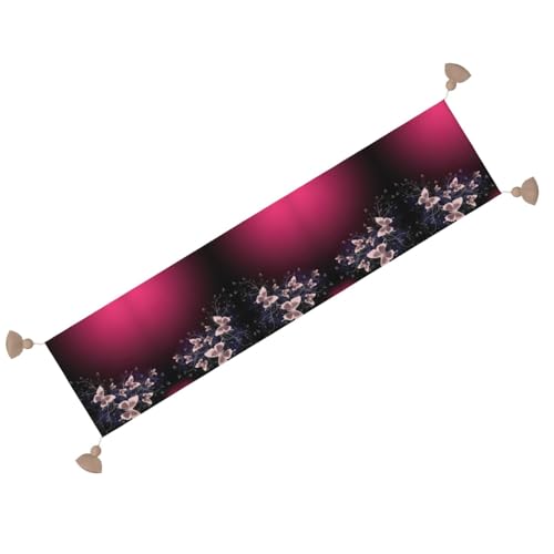 Chemin de table macramé déco de mariage bohème nappe avec pompons fait main