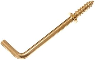 One Stop DIY 6 x SHOULDERED DRESSER SCREW IN STRAIGHT L CUP HOOKS 38MM 1/2