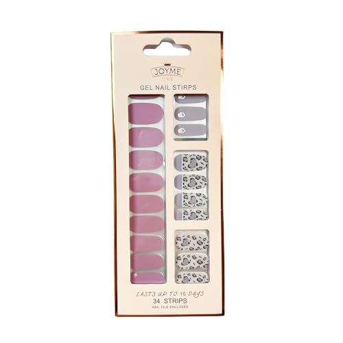 Gloss Strips - UV Free, Chip Resistant, Easy to Apply & Remove, Long Lasting Gel Stickers | Contains 34 Nail Wraps, 1 File