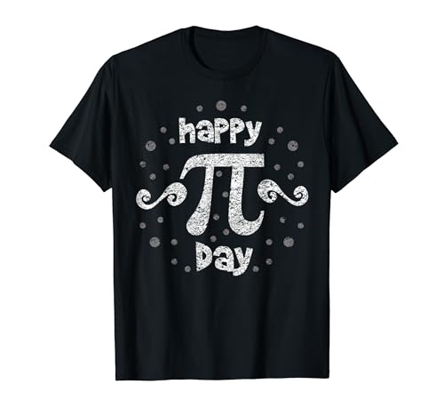 Pi Day T Shirt Happy 3.14 Math Geek Kids Womens Distressed