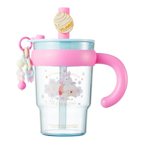 MINISO Disney Winnie The Pooh Water Bottle, 24oz Leakproof Cup with Handle