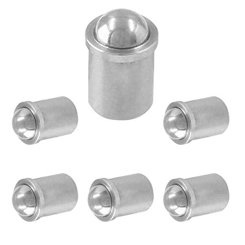 Unlorspy 6Pcs Stainless Steel Ball Plunger M12 x 16mm Ball Catch Latch Catcher, Ball Spring Plunger for Door Cabinet Closet Drawer