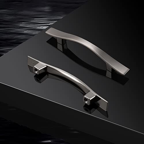 Knobonly 25 Pack Bridge Stylish Satin Nickel Drawer Pulls And Knobs, Cabinet Handles 3" Hole To Hole Durable Solid Zinc Alloy Kitchen Cabinet Hardware #TOP1