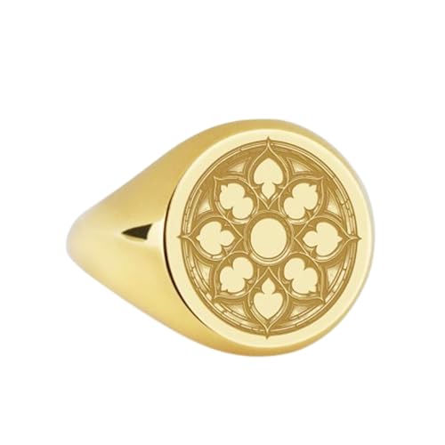 Fenêtres gothiques bague en argent massif pour éviter l'usure des bijoux fantaisie ordinaires