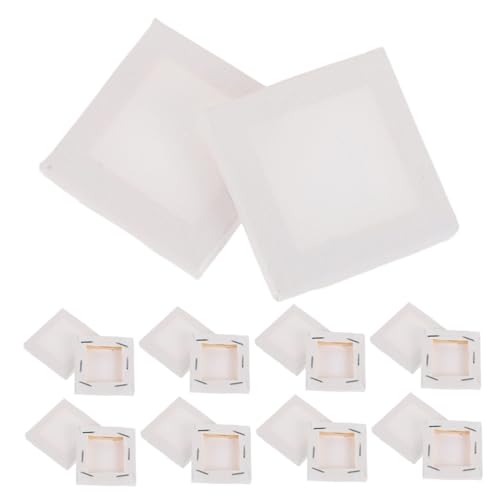 Mini lienzos para pintar al óleo de algodón puro absorbente y bastidores estables de 5x5 cm 2