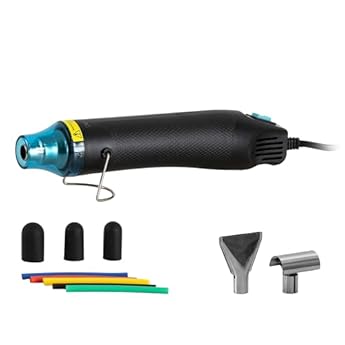 Foto di Cecotec Pistola termica con cavo compatto HellGun 200. 450 W, portata fino a 570 °C, temperatura regolabile in 3 livelli, include 3 ugelli e custodie protettive per dita, cavo da 1,5 m