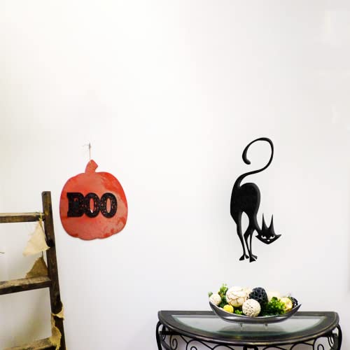 Badger Steel Usa - Mischievous Cat - Metal Wall Art - 6" X 14" - Black #TOP13