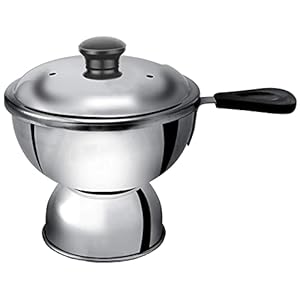Panca Stainless Steel Chiratta Puttu Maker, Chiratta Maker with Handle Use with Pressure Cooker Puttu Kutti Puttu Steamer Puttu Cooker Silver, Make in India