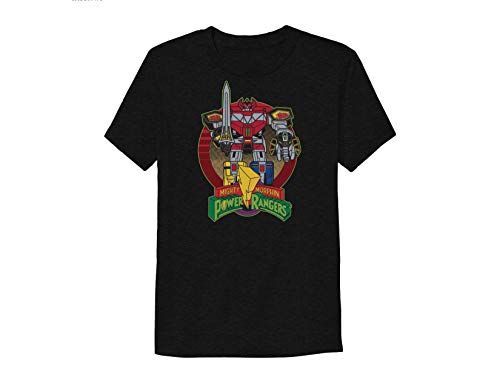 Power Rangers Mighty Morphin Shirt - Mighty Morphin Mens Graphic T-Shirt (Black Heather, Medium)