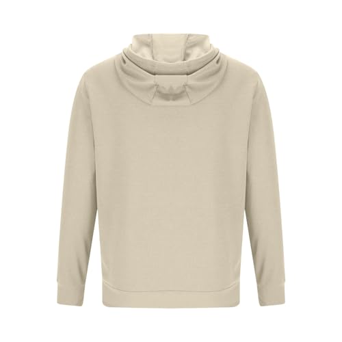 Mens Hoodies Pullover Loose Fit Waffle Knit Sweatshirt Long Sleeve Casual Fashion Gym Hooded Shirt With Kanga Pockets2