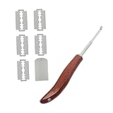 Holibanna Edelstahl Brotmesser mit Ergonomischem Holzgriff Brot Einschneidewerkzeug für Teig...