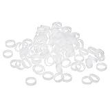 MECCANIXITY Silicone Rubber Bands Rings 100Pcs Non-slip 10mm Dia 1mm Thick 3mm Width for Wire Cord Cable Wrapping, Bundle