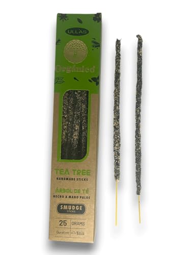 Incense Tea Tree Ullas - Tea Tree - Handmade - 25 g - Made in India - 100% Natural - ULLAS Organic Incense - HOSTENATURA