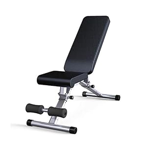 Halterbank, Opvouwbare Oefenbank, Verstelbare Gewichtheffen en Krachttraining voor Thuisgymnastiek, Volledige Lichaamshelling (Color : Silver)