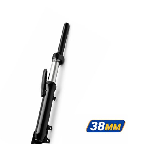 Image of Furix 26 Inch Single Crown Bicycle Suspension Fork, Matte Black with Chrome Stanchions, Threadless, 28.6 x 210MM Steerer Tube, 38MM