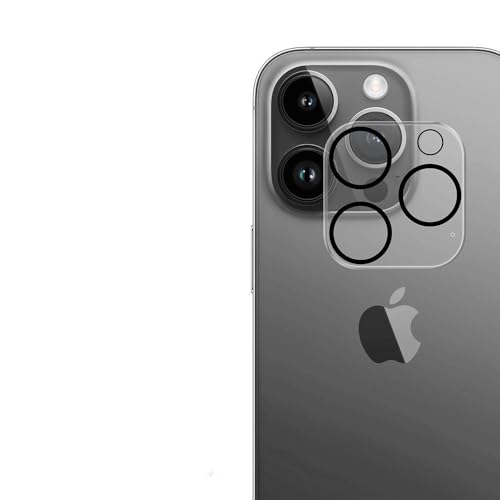 Image of Xmon Camera Lens Protector for iPhone 14 Pro Max (1 Pack) - 3D Premium Tempered Glass, Ultra-Clear, Anti-Scratch, Easy Installation - Black