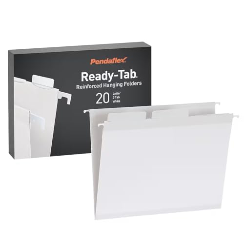 Pendaflex Hanging File Folder, Letter, White, 6-Tab