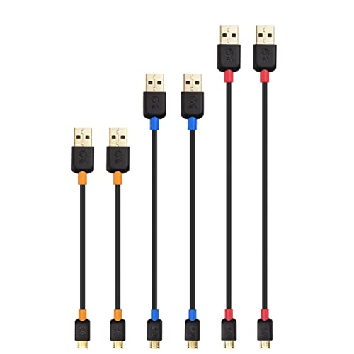 Cable Matters Combo 6-Pack Gold-Plated Usb 2.0 Type A To Micro-B Cable - 1, 3, 6 Feet #TOP18
