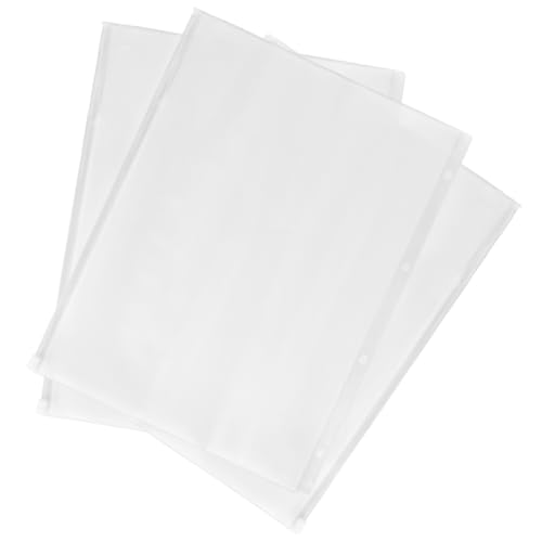 CHUENKUK 40 Stück Dokumententasche A4, Plastic Loseblattbeutel Urkundenmappe A4,Binder Reißverschluss Durchscheinende mit 4 Binderlöcher für Dokumenten Organisieren
