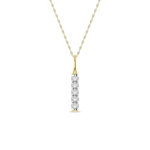 ALESSANDRA BETTINI Lab Grown Diamond Bar Pendant Gold