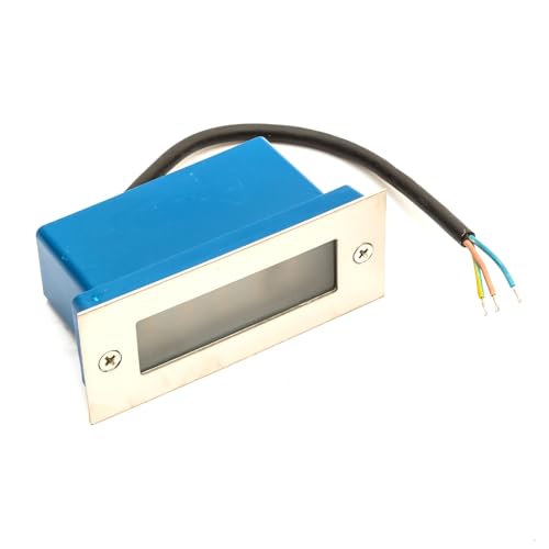 No Nonsense Products LED Outdoor Mini Brick Light White 11x4.5cm Recessed Garden Patio Step Wall Night Lights Waterproof IP65 Stainless Steel (Bright White)