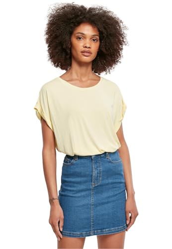 Urban Classics Women's Ladies Modal Extended Shoulder Tee T-Shirt, Soft Yellow, 3XL