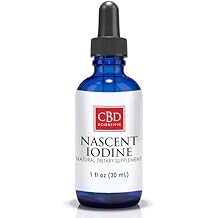 Organic Nascent Iodine Supplement Deep-Earth Sourced. Supports & Detoxifies Thyroid. Metabolism Heath, Focus & Better Sleep. 1,950 mcg per Serving