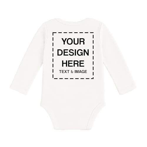 Custom Long Sleeve Baby Onesie Personalized Kids Baby Bodysuit Add Your Text Image Photo of Your Boy Girl Cotton Polyester2
