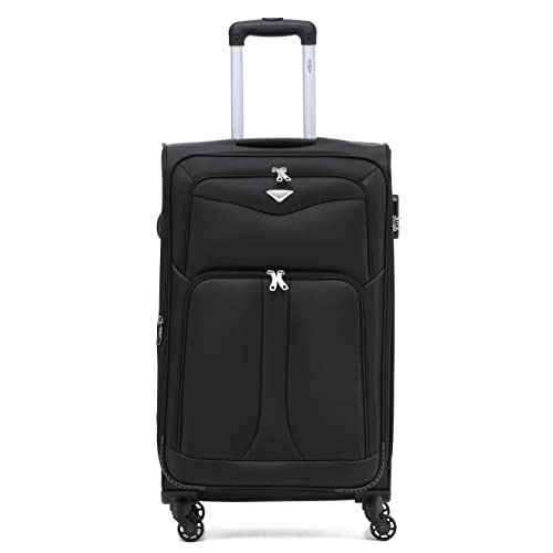 Flight Knight Lightweight 4 Wheel 800D Soft Case Suitcases Anti Crack Cabin & Hold Luggage Options Approved for Over 100 Airlines Including easyJet, BA & Many More!